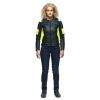 Dainese RACING 4 dámská sportovní kožená bunda černá/fluo-žlutá vel.38